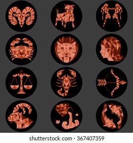 Geometric zodiac signs
