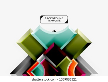 Fondo geométrico 3d de formas. Ilustración del vector