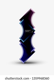 Fondo geométrico 3d de formas. Ilustración del vector