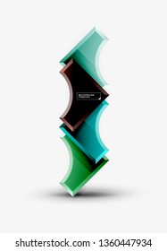 Geometrical 3d shapes background. Vector illustration