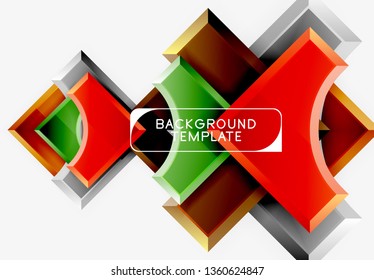 Fondo geométrico 3d de formas. Ilustración del vector