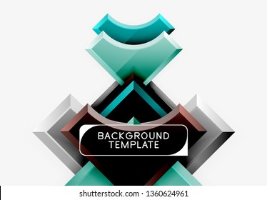 Fondo geométrico 3d de formas. Ilustración del vector