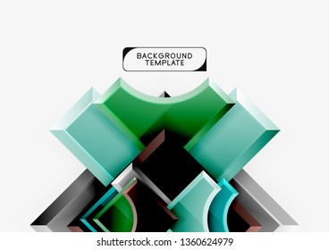 Fondo geométrico 3d de formas. Ilustración del vector