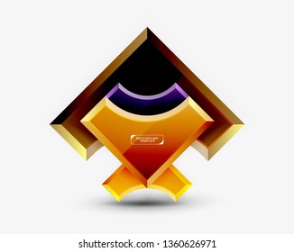 Fondo geométrico 3d de formas. Ilustración del vector