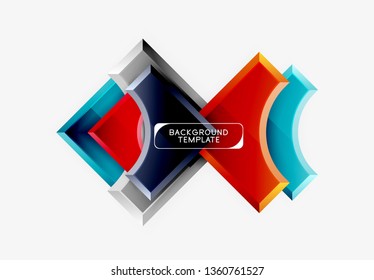 Fondo geométrico 3d de formas. Ilustración del vector