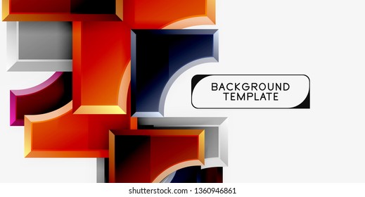 Fondo geométrico 3d de formas. Ilustración del vector