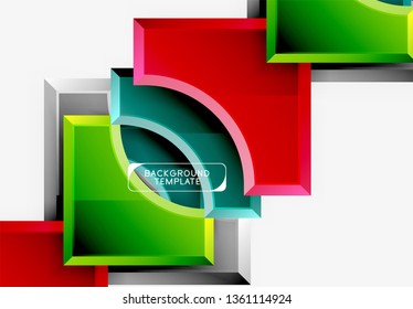 Fondo geométrico 3d de formas. Ilustración del vector