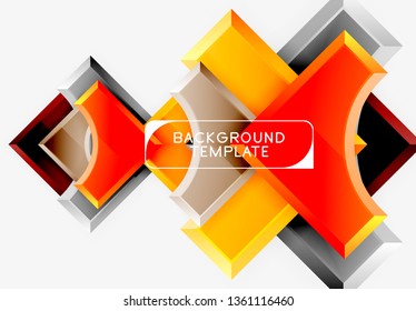 Fondo geométrico 3d de formas. Ilustración del vector