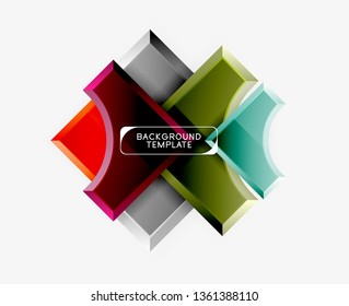 Fondo geométrico 3d de formas. Ilustración del vector