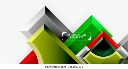 Fondo geométrico 3d de formas. Ilustración del vector