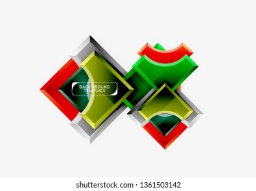 Fondo geométrico 3d de formas. Ilustración del vector