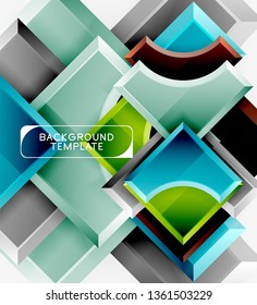 Fondo geométrico 3d de formas. Ilustración del vector