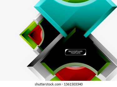 Fondo geométrico 3d de formas. Ilustración del vector