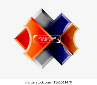 Fondo geométrico 3d de formas. Ilustración del vector