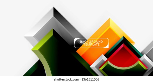 Geometrisches 3D-Format, Hintergrund. Vektorgrafik