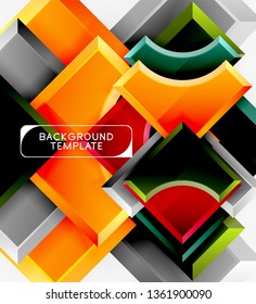 Fondo geométrico 3d de formas. Ilustración del vector