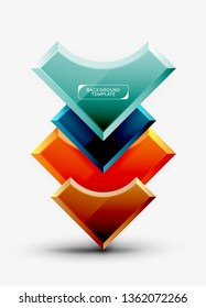 Fondo geométrico 3d de formas. Ilustración del vector