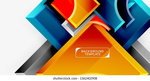 Fondo geométrico 3d de formas. Ilustración del vector