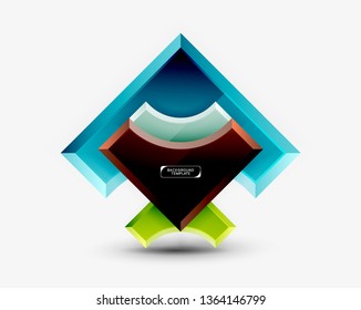 Fondo geométrico 3d de formas. Ilustración del vector