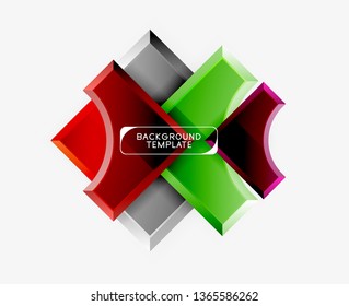 Fondo geométrico 3d de formas. Ilustración del vector