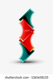 Geometrical 3d shapes background. Vector illustration
