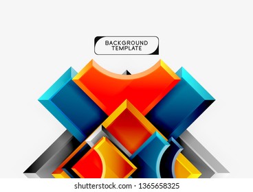 Geometrisches 3D-Format, Hintergrund. Vektorgrafik