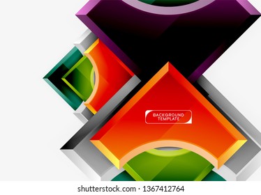 Fondo geométrico 3d de formas. Ilustración del vector