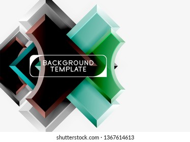 Fondo geométrico 3d de formas. Ilustración del vector