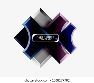 Fondo geométrico 3d de formas. Ilustración del vector