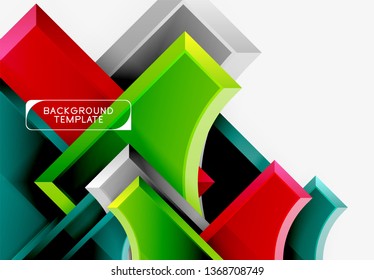 Fondo geométrico 3d de formas. Ilustración del vector