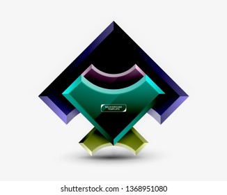 Fondo geométrico 3d de formas. Ilustración del vector