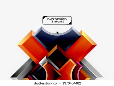 Fondo geométrico 3d de formas. Ilustración del vector