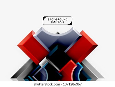 Geometrisches 3D-Format, Hintergrund. Vektorgrafik
