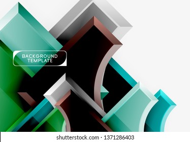 Geometrisches 3D-Format, Hintergrund. Vektorgrafik