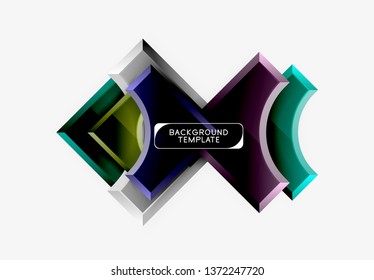 Fondo geométrico 3d de formas. Ilustración del vector
