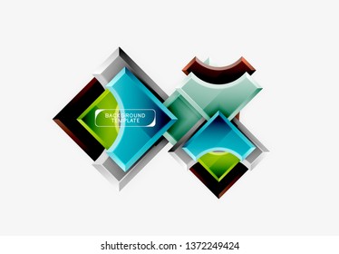 Fondo geométrico 3d de formas. Ilustración del vector