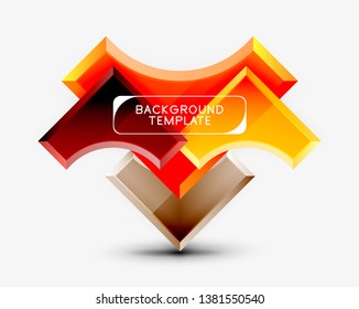 Fondo geométrico 3d de formas. Ilustración del vector