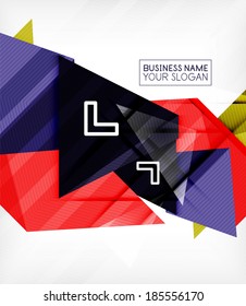 Geometrical abstract background with glossy elements