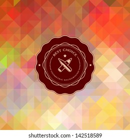 Geometrical abstract background with a label
