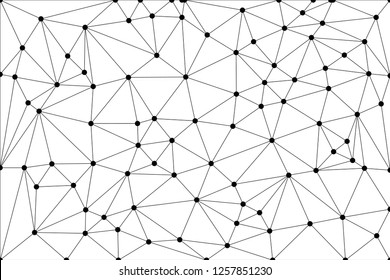 Geometrical Abstract Background. Lines And Dots Data Texture. Polygon Design Pattern. 