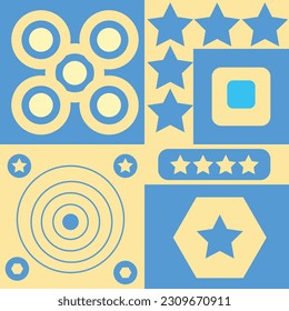 Geometrical abstract background Rectangle Round star Polygoon

