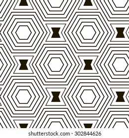 Geometrical abstract black  pattern  on a white background. Vector illustration .