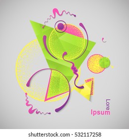 Geometrical abstract composition. Can be used as a cover design for posters, cd disc, notebooks, and so on.