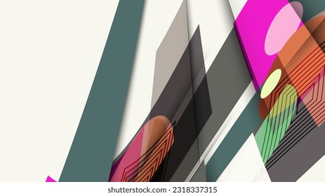 Geometrical abstract design with minimal background perfect for wallpaper backdrop