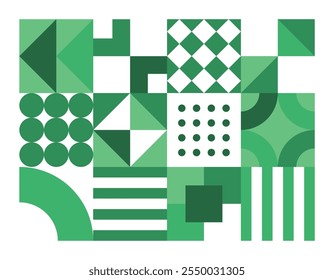 Geometrical abstract eco green background