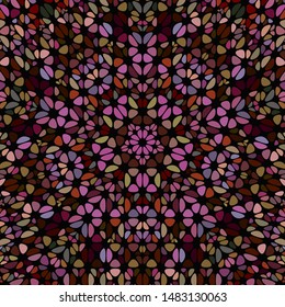 Geometrical abstract gemstone mosaic background - floral circular vector art from colorful shapes