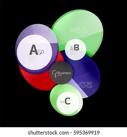 Geometrical abstract infographics banner template, vector illustration