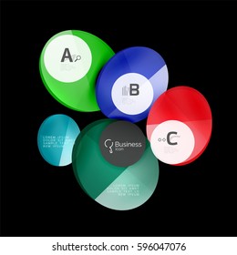 Geometrical abstract infographics banner template, vector illustration