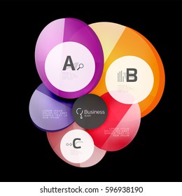 Geometrical abstract infographics banner template, vector illustration