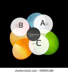 Geometrical abstract infographics banner template, vector illustration